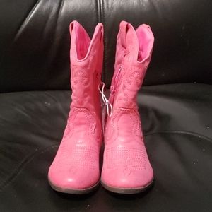 Pink girl cowboy boots